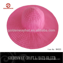 Custom 2015 New Design Promoção barato moda rosa 56cm Ribbon Ladies Hat